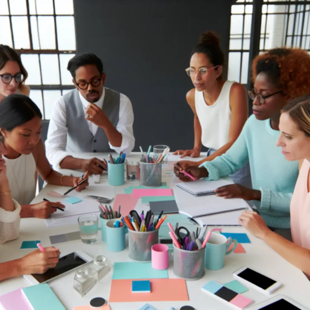 A Paprinoo csapata kreatív irodai környezetben együtt dolgozik