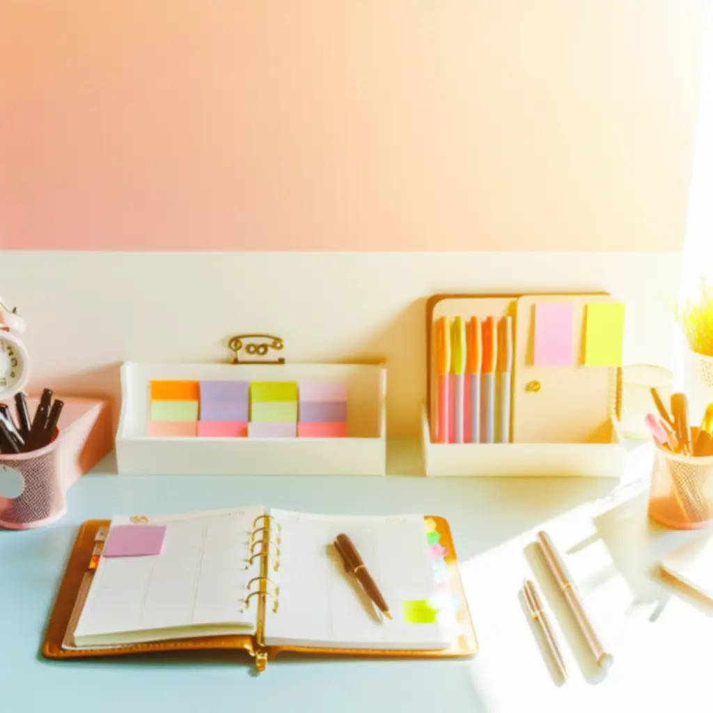 Rendezett, inspiráló munkaállomás alapvető kiegészítőkkel