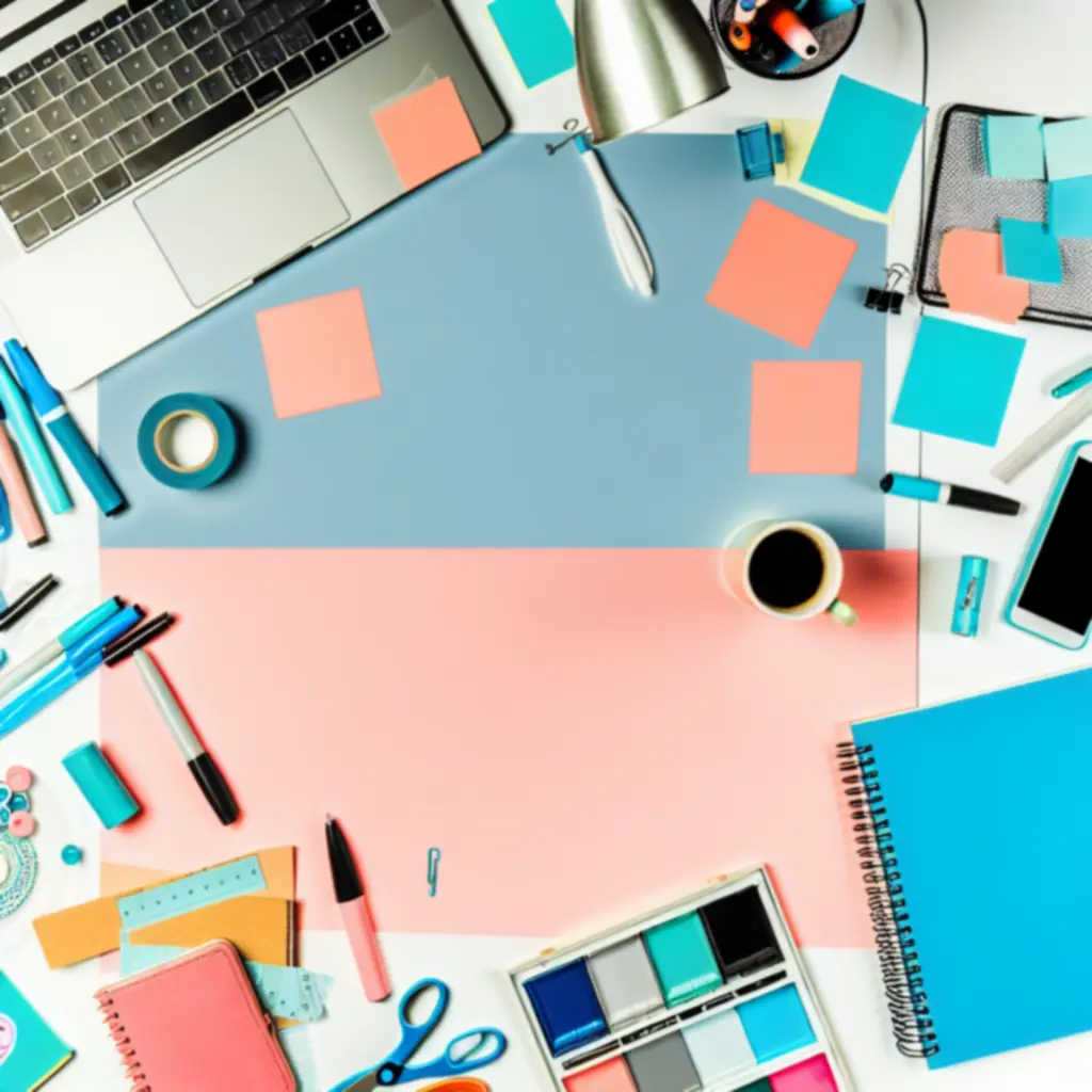 Esztétikus munkaállomás Paprinoo bestsellerekkel és rendezett kiegészítőkkel